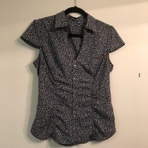 Express Black & White Sleeveless Top